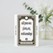 Postale Concevez Votre Propre Carte de Tarot (Debout devant)