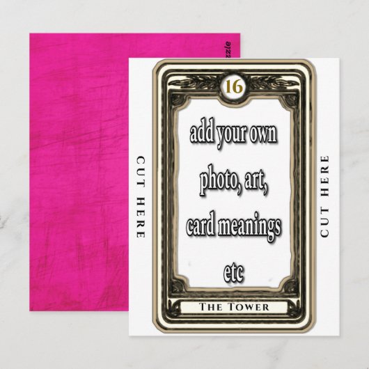 Postale Concevoir La Carte Tower Tarot (Devant / Derrière)