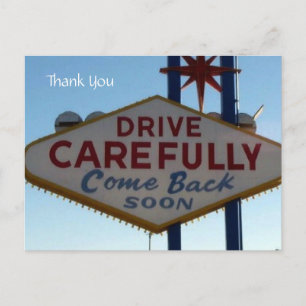 Postale Conduisez prudemment signe Las Vegas, carte postal