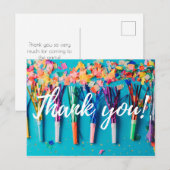 Postale Confetti Carte de remerciements (Devant / Derrière)