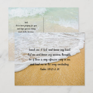 Postale Connaître Mon Coeur Écriture Encouragement Carte P