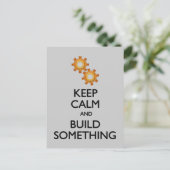 Postale Conserver le calme Construire quelque chose carte  (Debout devant)