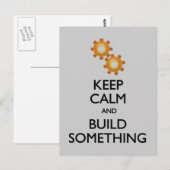 Postale Conserver le calme Construire quelque chose carte  (Devant / Derrière)