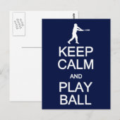 Postale Conserver le calme et jouer Ball carte postale, pe (Devant / Derrière)