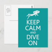 Postale Conserver le calme et la plongée sur la carte post (Devant / Derrière)