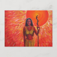 "Consort of the Sun" Peinture acrylique - Carte po