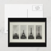 Postale Construction de la Tour Eiffel Paris France Carte  (Devant / Derrière)