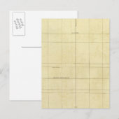 Postale Contour de carte du monde (Devant / Derrière)