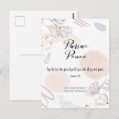 Postale Convention JW 2022 - Fleur blanche beige Carte pos (Devant / Derrière)