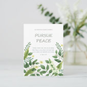 Postale Convention JW 2022 - fleurs blanches vertes Carte  (Debout devant)
