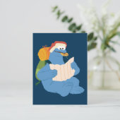 Postale Cookies Monster Lire Une Carte (Debout devant)