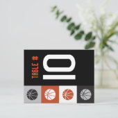 Postale COOL BASKETBALL Bar Mitzvah Table Carte de siège (Debout devant)