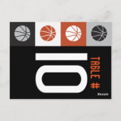 Postale COOL BASKETBALL Bar Mitzvah Table Carte de siège (Dos)