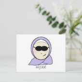 Postale Cool Hijabi - musulman hijab fille carte d'impress (Debout devant)