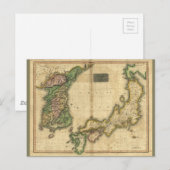 Postale Corea (Corée) et Carte du Japon (1815) (Devant / Derrière)