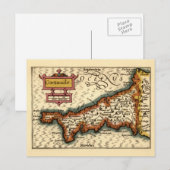 Postale Cornwall, Cornwaile Comté Angleterre Carte Antiqua (Devant / Derrière)