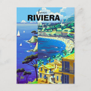 Postale CÔTE D'AZUR Modèle de carte de sauvegarde à l'aqua