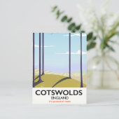 Postale Cotswolds paysage carte de voyage ferroviaire (Debout devant)