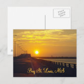 Postale Coucher de soleil à Bay St. Louis, MS Carte postal (Devant / Derrière)