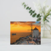 Postale Coucher de soleil à Santorin, Grèce - Carte postal (Debout devant)