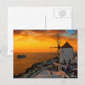 Postale Coucher de soleil à Santorin, Grèce - Carte postal (Devant / Derrière)