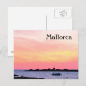 Postale Coucher de soleil romantique de Majorque - Carte p (Devant / Derrière)