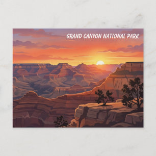 Postale Coucher de soleil sur le Grand Canyon, Carte posta
