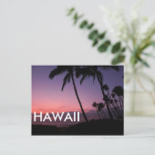 Postale Coucher de soleil tropical violet Hawaii carte pos (Debout devant)
