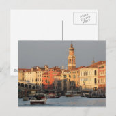 Postale Coucher du soleil de Venise à près de la carte (Devant / Derrière)