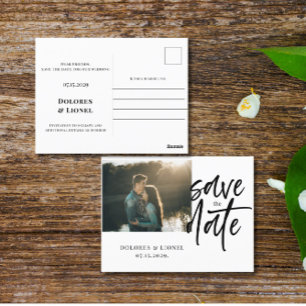 Postale Couple Photo Wedding Enregistrer la date Carte pos