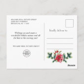 Postale Couronne de Noël Carte de remerciements de vacance (Dos)