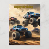 Postale Courses de Monster Trucks dans le désert, Carte d' (Devant)