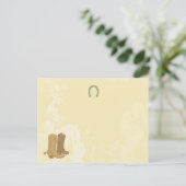 Postale Cowboy Mariage Carte de lieu écrite (Debout devant)