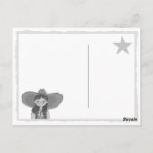 Postale Cowgirl Merci ! Carte (Dos)