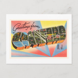 Postale Cranford New Jersey NJ Vintage voyage Carte postal