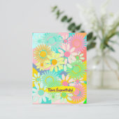 Postale Crazy Daisy Bloom Pense Exponentiellement! carte p (Debout devant)
