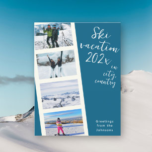 Postale Créer votre propre photo de vacances ski Carte pos