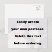 Postale Créez facilement votre carte postale. Retirez le g (Devant / Derrière)