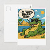Postale Crocodile égyptien drôle | Carte Snappy Nile (Devant / Derrière)