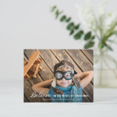 Postale CROIRE | texte blanc superposer carte de noël (Debout devant)