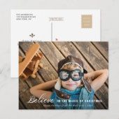 Postale CROIRE | texte blanc superposer carte de noël (Devant / Derrière)