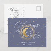 Postale croissant céleste lune changer la date carte posta (Devant / Derrière)