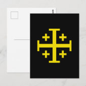 Postale Croix de Jérusalem Croix quintuple du Christ Carte (Devant / Derrière)