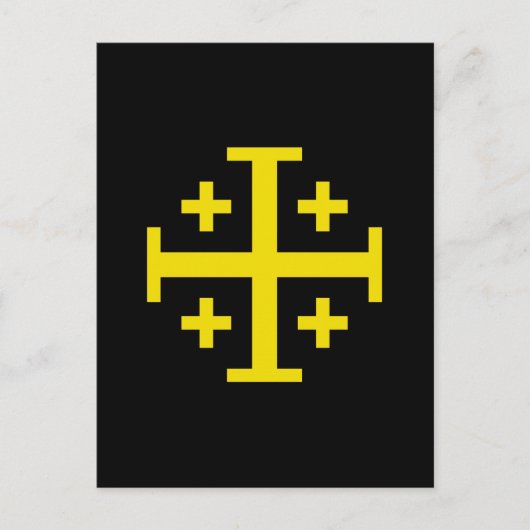 Postale Croix de Jérusalem Croix quintuple du Christ Carte (Devant)