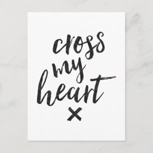 Postale Cross My Heart - Carte Inspiration