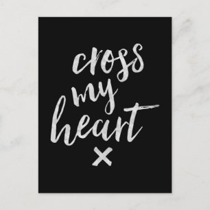 Postale Cross My Heart - Carte Inspiration