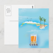 Postale Cuba Carte illustrée affiche de voyage (Devant / Derrière)