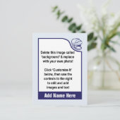 Postale Customisez votre propre carte de commerce de hocke (Debout devant)