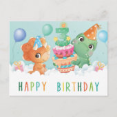Postale Cute dinosaure 3ème anniversaire carte (Devant)