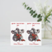 Postale Cute Koala Bears Carte de salle de classe Valentin (Debout devant)